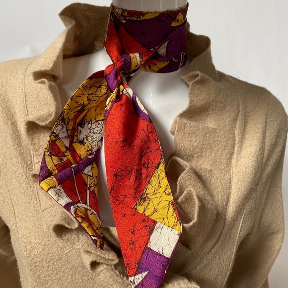 Vintage MCM Griffin Pattern Tie
